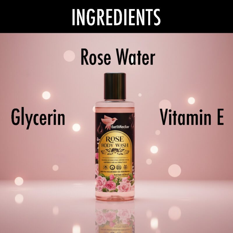 earth nectar rose shower gel ingredients