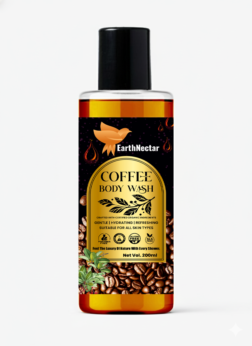 earth nectar coffee shower gel